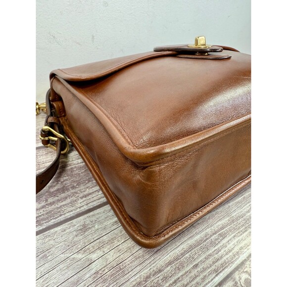 Vintage COACH Willis #9927 Brown Leather Crossbody HandBag Beautiful Condition - Picture 16 of 17